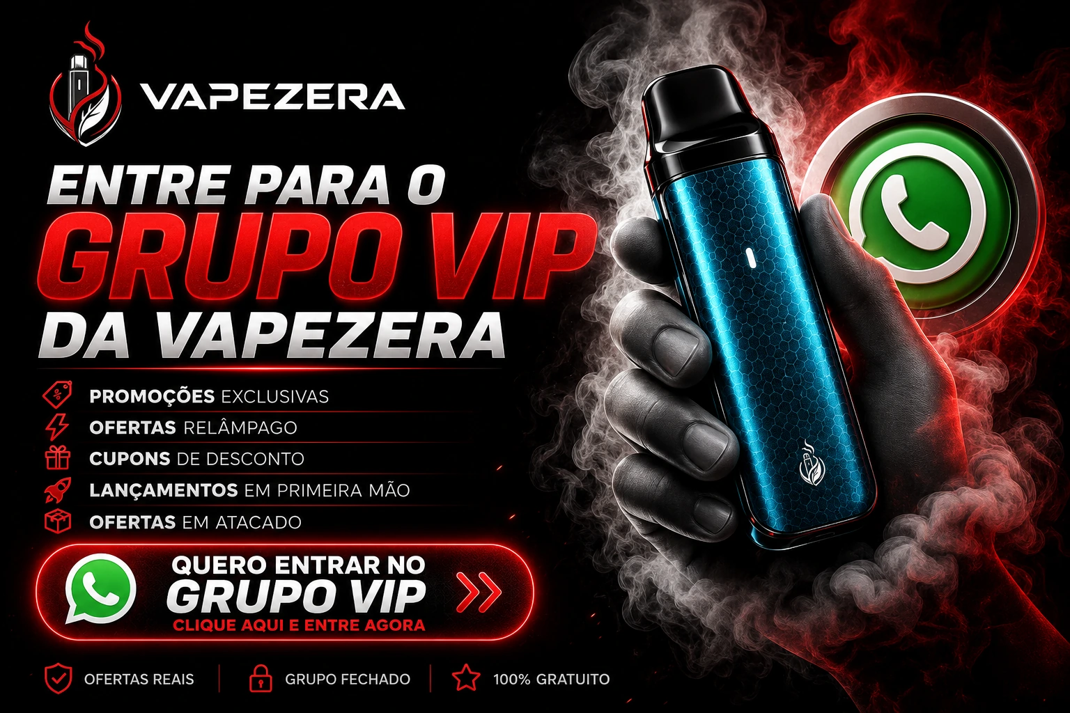 Entre para o Grupo VIP da Vapezera