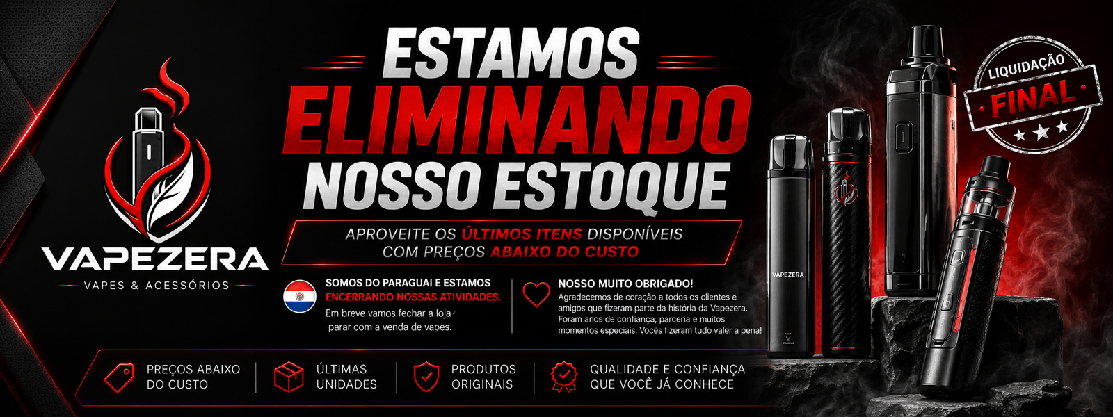 Estamos eliminando nosso estoque