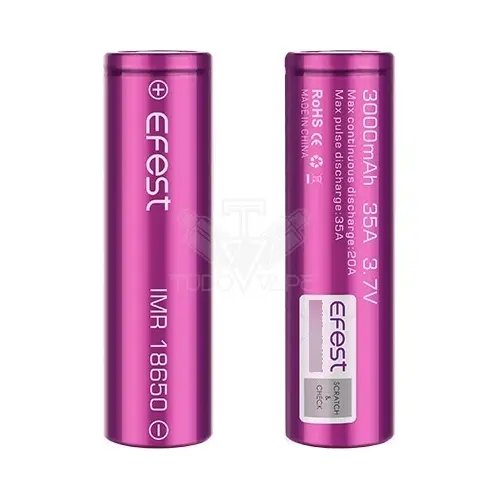 Kit 02 Baterias Efest 18650 3000mah 35a