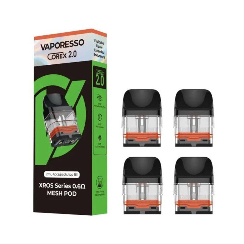 Coil/Resistência XROS Series 0.4ohm (caixa 4 un.) - Confira compatibilidade na legenda