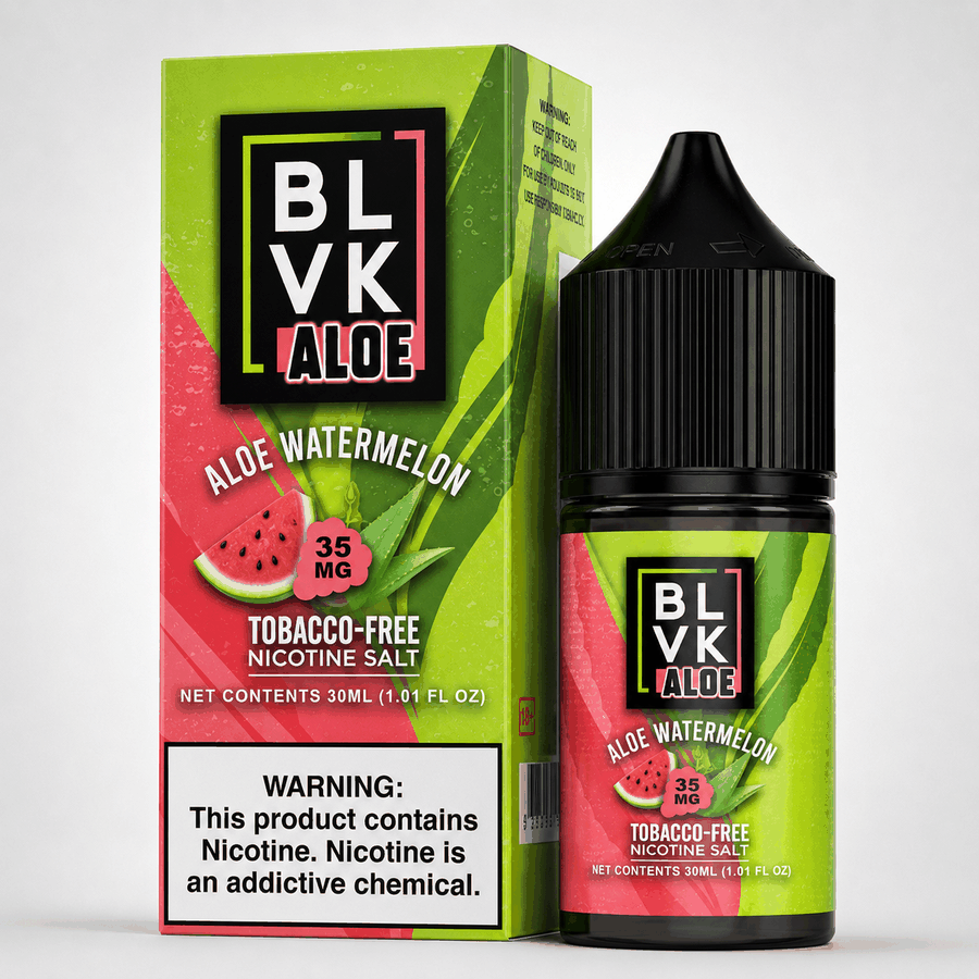 Líquido BLVK Aloe Watermelon 35mg Nic Salt 30ml – Melancia com Aloe Vera Ice