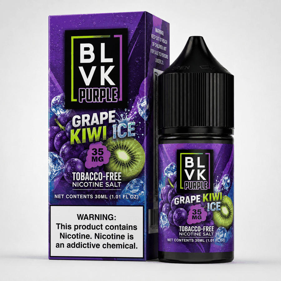 Líquido BLVK Purple Grape Kiwi Ice 35mg Nic Salt 30ml – Uva, Kiwi e Ice