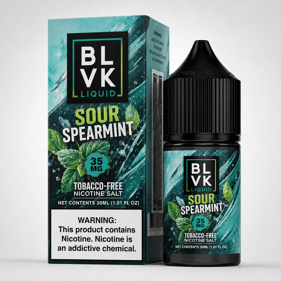 Líquido BLVK Sour Spearmint 35mg Nic Salt 30ml – Hortelã com Toque Azedo