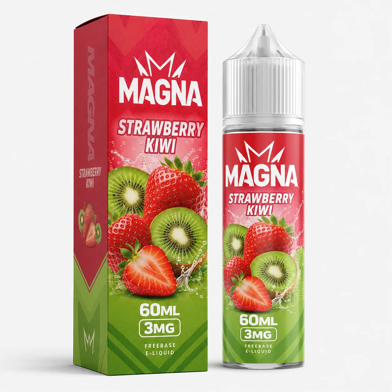 Líquido Magna Strawberry Kiwi 60ml 3mg Freebase – Morango com Kiwi