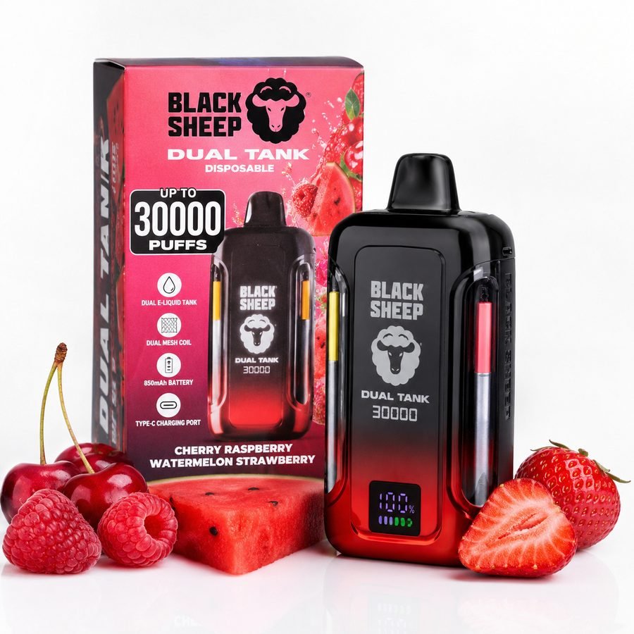 Pod Descartável Black Sheep Dual Tank 30000 puffs - Menthol + Mango Peach Watermelon