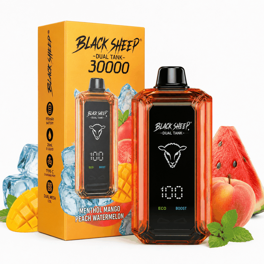 Pod Descartável Black Sheep Duo Mix 30000 puffs - Menthol + Strawberry Watermelon