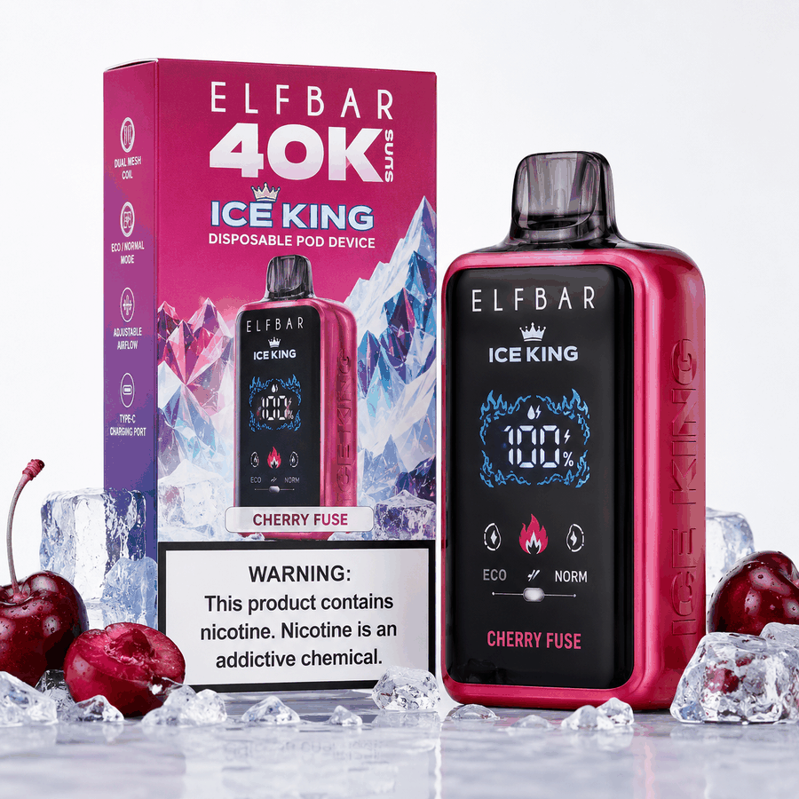Pod Descartável Elfbar 40K Ice King - 40000 Puffs - Cherry Fuse