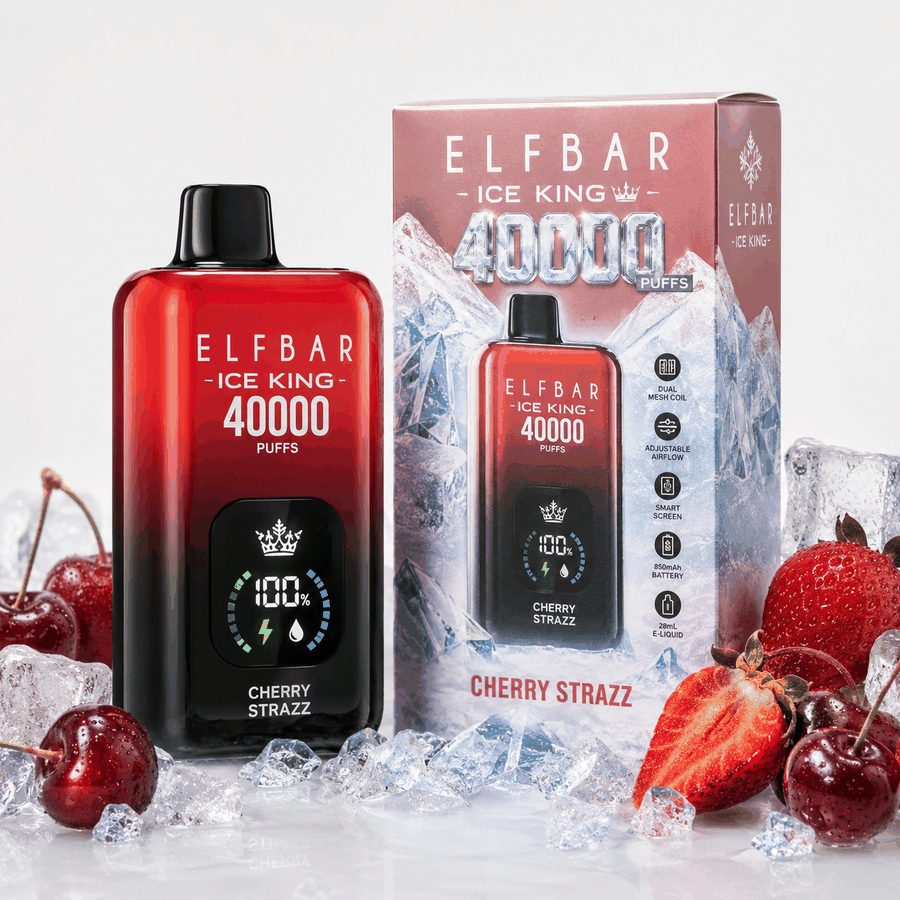 Pod Descartável Elfbar 40K Ice King - 40000 Puffs - Cherry Strazz