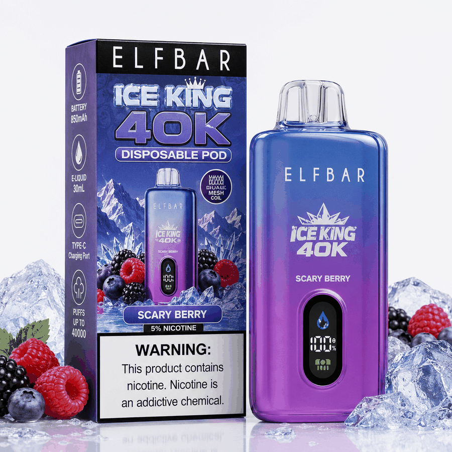 Pod Descartável Elfbar 40K Ice King - 40000 Puffs - Scary Berry