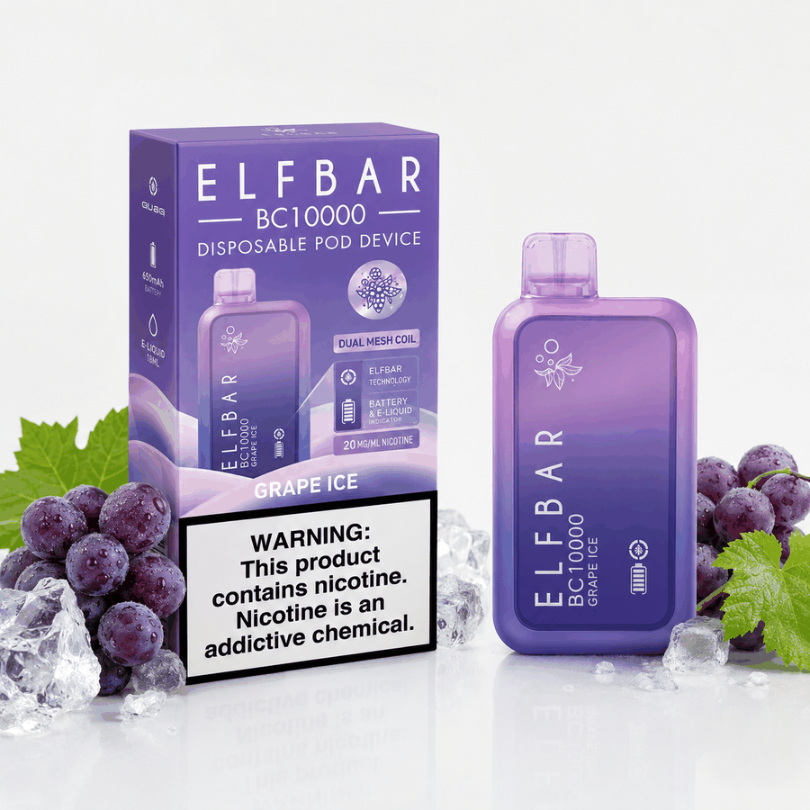 Pod Descartável Elfbar BC10000 - Grape ice