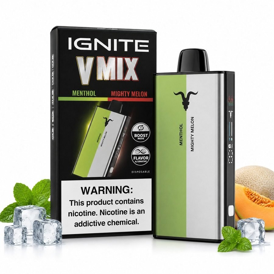 Pod Descartável Ignite V-Mix - 40000 Puffs - Menthol/Mighty Melon