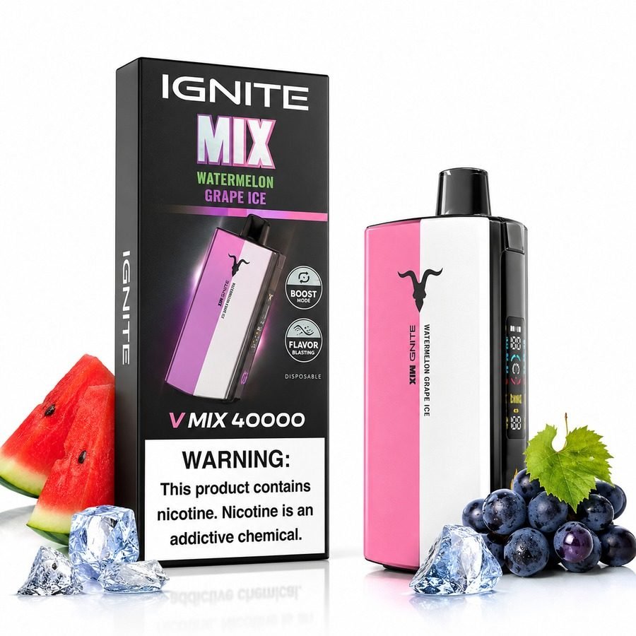 Pod Descartável Ignite V-Mix - 40000 Puffs - Watermelon/Grape ice