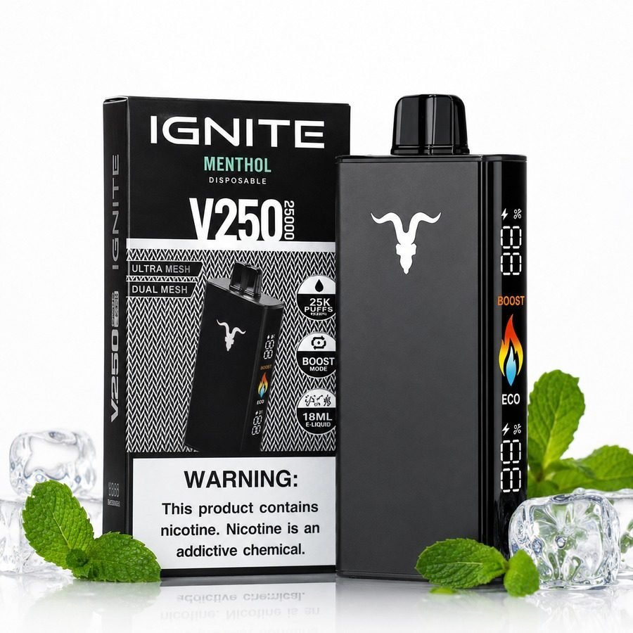 Pod Descartável Ignite V250 - 25000 Puffs - Icy Mint