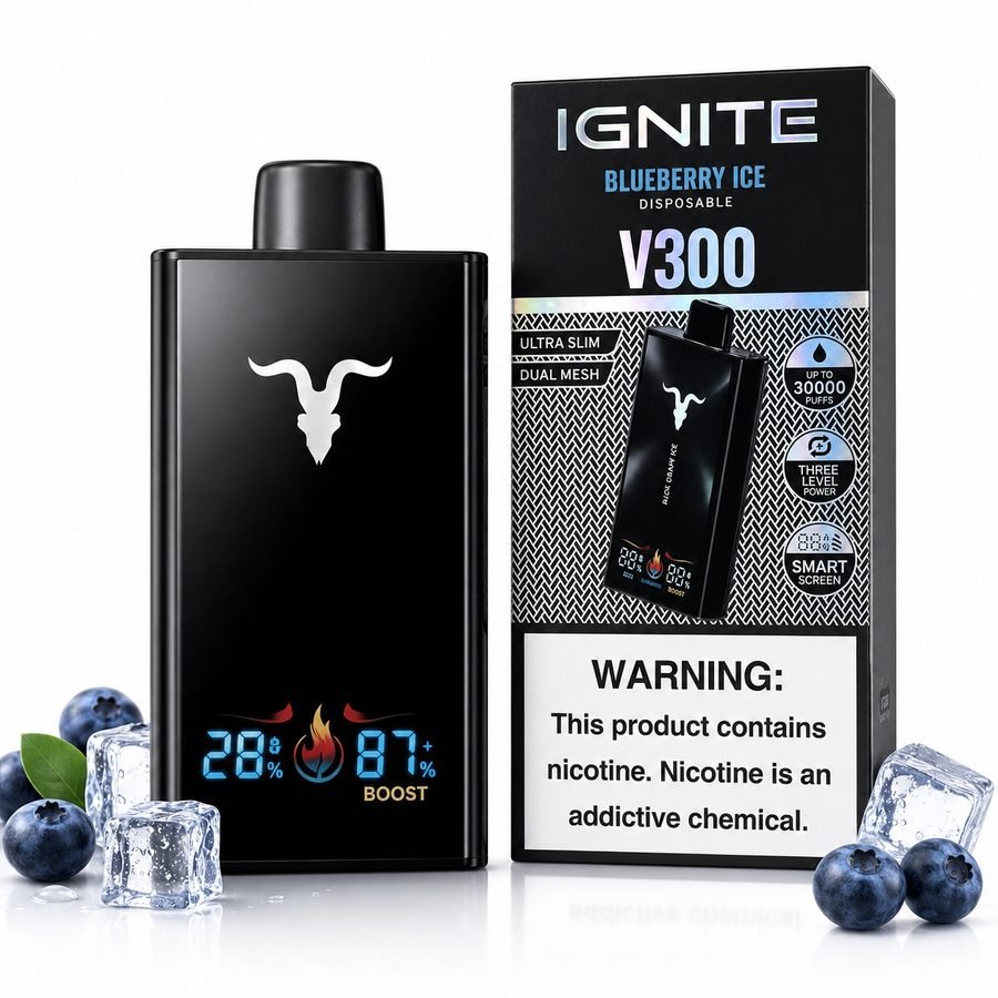 Pod Descartável Ignite V400 - 40000 Puffs - Icy Grape Peach