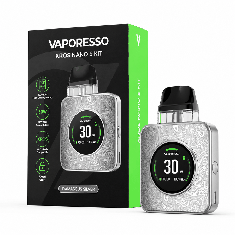 Pod System Vaporesso Xros Nano 5 Kit - Damascus Silver
