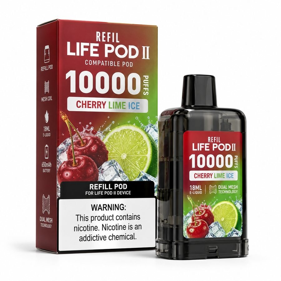 Refil Life Pod II 10000 puffs - Cherry Lime Ice