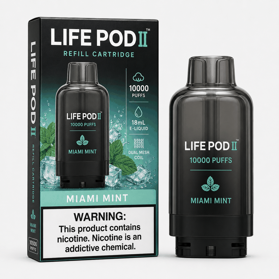 Refil Life Pod II 10000 puffs - Miami Mint