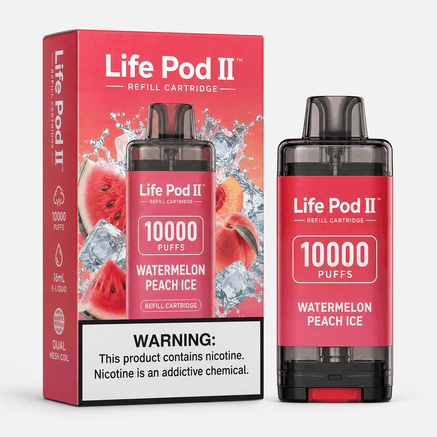 Refil Life Pod II 10000 puffs - Watermelon Peach ice