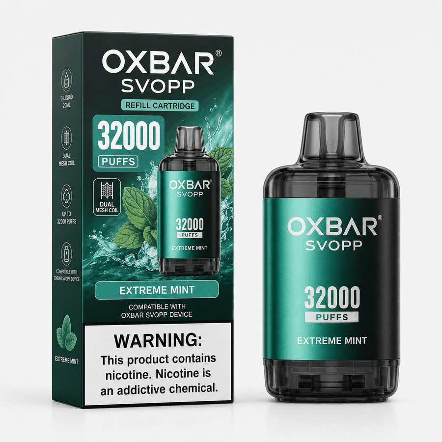 Refil Oxbar Svopp 32000 Puffs - Extreme Mint